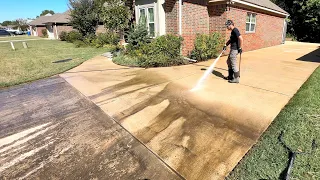Elderly Homeowner in wheelchair gets the CLEANEST driveway on the block