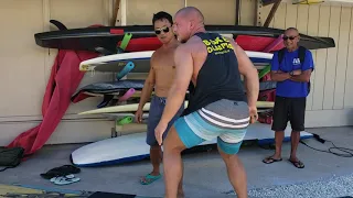 How to POP UP on a Surfboard for  Big Guys - Best Method for Surfing