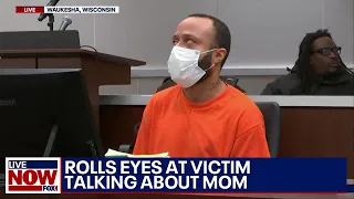 Darrell Brooks rolls eyes at victim talking about his mother killed in parade attack