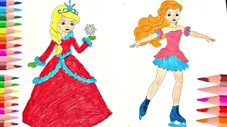 Coloring Pages l Learn Colors - Easy Color Disney l Princess Moana Drawing Pages to Color for Kids