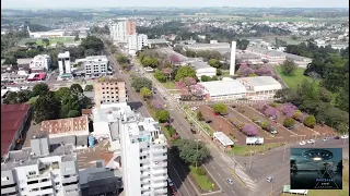 drone sobrevoando Erechim RS, estádio Colosso da Lagoa.