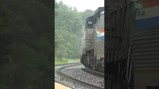 Amtrak Dash 8 in the Rain #railway #train #amtrak #shorts