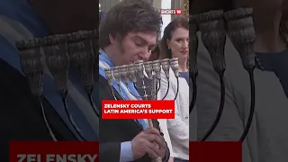 Volodymyr Zelensky Gifted A Menorah At Argentine President's Oath Ceremony #shorts | N18S