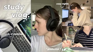 STUDY VLOG 🧸 productive days in my life: going to cafes, lots of studying, coffee & cozy nights