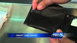 Airport security finding credit card knives