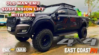 OLD MAN EMU Suspension Lift Kit with UCA Installed on this Ford Ranger Wildtrak