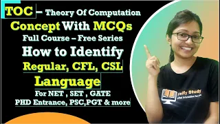 How to Identify  Regular Language,Context Free Language,Context Sensitive Language.-TOC - Day 3