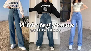 Wide Leg Jeans Outfits Ideas