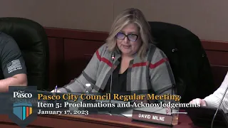 Pasco City Council Regular Meeting, January 17, 2023