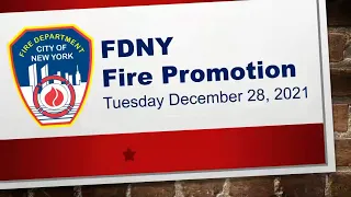 Join us for the FDNY Fire Officers Promotion Ceremony.