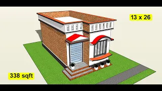 13 x 26 small village home design II 338 sqft ghar ka design II 13 x 26 house plan