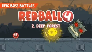 Red Ball 4 - chapter 2 - DEEP FOREST levels 16-30 + 2nd BOSS battle