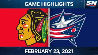 NHL Game Highlights | Blackhawks vs. Blue Jackets – Feb. 23, 2021