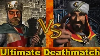 Richard vs Saladin - Ultimate Deathmatch | Stronghold Crusader AI-Battle