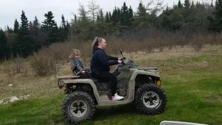 Mom trying out the 2017 can-am outlander max 570