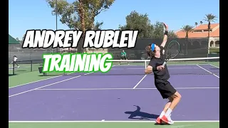 Andrey Rublev Heavy Hitting Practice (In California)