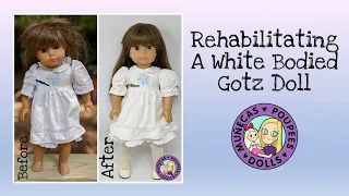 Rehabilitating & Restringing A Vintage White Bodied Gotz Rebecca/American Girl Doll