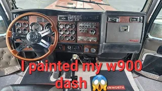 How to paint kenworth w900 dashboard  | DIY dashboard paint #w900 #kenworth #trucking #diy