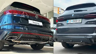 New Volkswagen TOUAREG R-Line 2024 vs New BMW X5 Facelift 2024 - Revs and Startup comparison