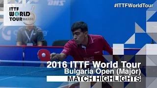 2016 Bulgaria Open Highlights: Harmeet Desai vs Stefan Todorov (R64)