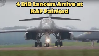 USAF B1B Lancers Deployment - all 4 arriving at RAF Fairford October 2023