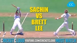 SACHIN vs Brett Lee  - Stand and Deliver - His Career Best Shots !!