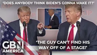 'Does anybody think he's gonna make it?' | Trump mocks Biden for getting lost on stage