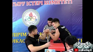 Юниоры мальчики 70 кг, левая и правая рука - Чемпионат Казахстана Март 2024. г. Тараз