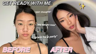 LAST MIN GLOW UP: a very chit chatty get ready with me for a PARTY😗✨🥂
