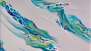 108. Bloom Swipe Technique; bloom swipe; fluid art; acrylic pouring