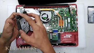 ASUS A456U-RGA085T Notebook PC How To Change Repair Replace 2.5 inch Seagate Barracuda internal HDD