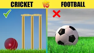 Cricket vs Football❓|comparison between cricket and football| sports comparison🏏| #cricket #football