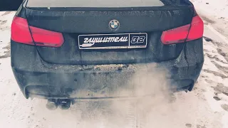 BMW F30 раздвоенный выхлоп Akrapovic Style