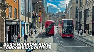 London Bus Ride from Shoreditch in East London to Clapham in South London - London Bus Route  35 🚌