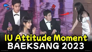 IU respectful and friendly attitude at Baeksang Arts Awards 2023 Lee Ji-eun 【Korean Actor】