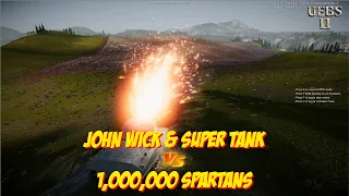 JOHN WICK & SHERMAN TANK FULLAUTO vs A MILLION SPARTANS | Ultimate Epic Battle Simulator 2