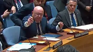 Russia's UN ambassador interrupts moment of silence for Ukranian war victims