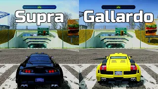 NFS Most Wanted: Toyota Supra vs Lamborghini Gallardo - Drag Race