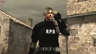 Leon R.P.D Black #re4 #Aethersx2