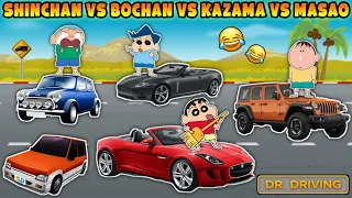 Who is heavy driver? 🤔 | shinchan masao kazama bochan playing dr. driving 😂🔥 | funny game 😂