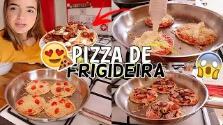 PIZZA DE FRIGIDEIRA (FÁCIL E RÁPIDA) pronta em 10 minutos ♥ - Bruna Paula