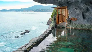 Wunderschönes Onsen-Hotel am Meer in einer Stadt, die sich von den Tsunami-Schäden erholt