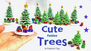 Cute, Festive Trees in Polymer Clay, a Tutorial.