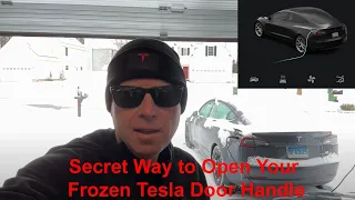 Secret Way to Open Your Tesla Door When the Handle is Frozen