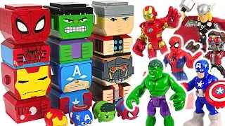 Marvel Avengers Tiki Tiki Totem cube building! Defeat Thanos! #DuDuPopTOY