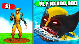 EVOLUI O WOLVERINE DE $1 DÓLAR para o MEGALODON-WOLVERINE de $1.000.000 MILHÃO DE DÓLARES!!!