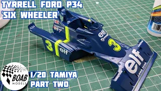 Tyrrell Ford P34 'Six Wheeler' 1976  - Tamiya 1/20 Part 2 - seat belts, paint and decals