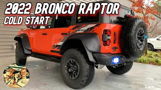 2022 FORD BRONCO RAPTOR COLD START: Loudest Bronco Ever?? 3.0L Ecoboost V6 w/ 418 HP