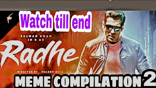 Radhe trailer || Meme Compilation 2 | Salman khan Memes || Funny meme Editz