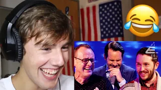 American Reacts to "Carrot in a Box" Jimmy Carr IN TEARS After Game with Sean Lock--8 Out of 10 Cats